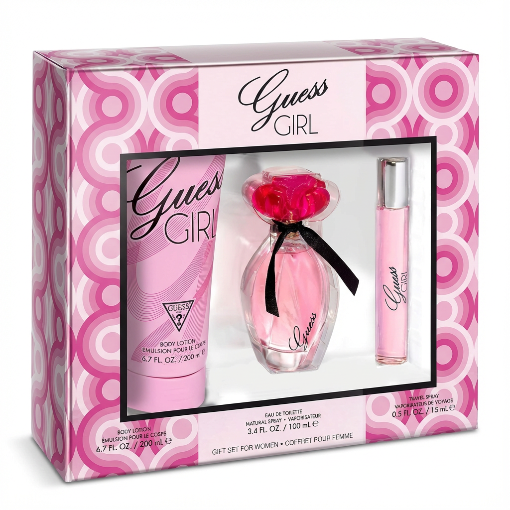 GUESS_SET GUESS GIRL 3PCS 3.4 EDT + BODY LOTION + TRAVEL SPRAY L
