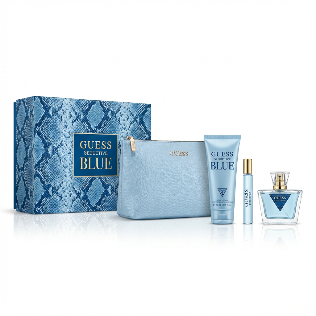 GUESS_SET GUESS SEDUCTIVE BLUE WOMAN 4PC 3.4 EDT (BAG) L