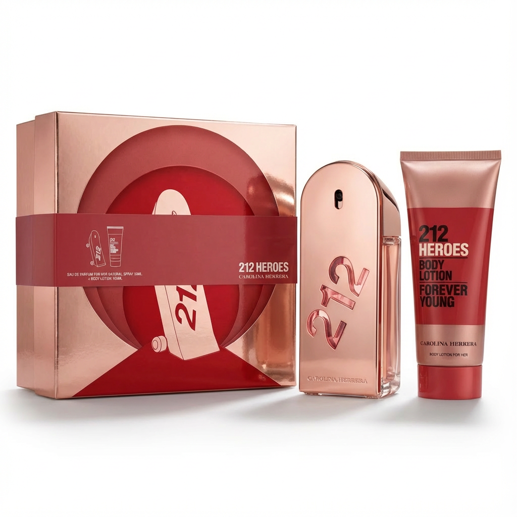 CAROLINA HERRERA_SET 212 HEROES 2 PCS  1.7 EDP + BODY LOTION L