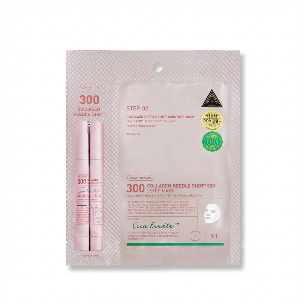 VT COSMETICS_COLLAGEN REEDLE SHOT MOISTURE MASK 300 2 STEP