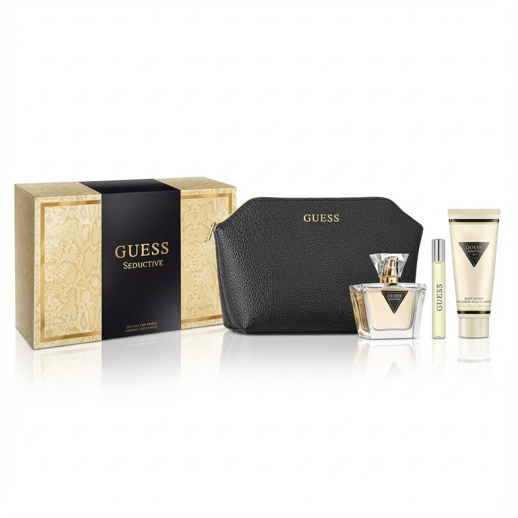 GUESS_SET GUESS LADY 4PC 2.5 EDP + 15ML EDP + BODY LOTION + BAG L