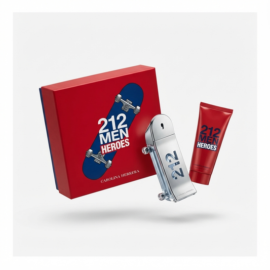 CAROLINA HERRERA_SET 212 MEN HEROES 2 PCS  3.4 EDP M