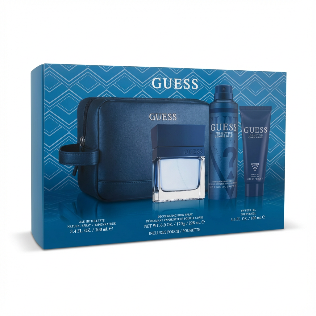 GUESS_SET GUESS SEDUCTIVE HOMME BLUE 4PC 3.4 EDT + DEODORANT 226 ML + SHOWER GEL + BAG M