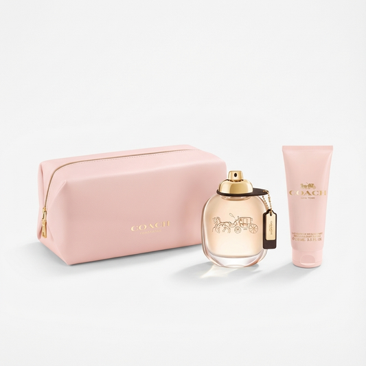 COACH_SET NEW YORK 3 PCS 3.0 EDP+ BODY LOTION 100ML+TRAVEL 7.5 ML L