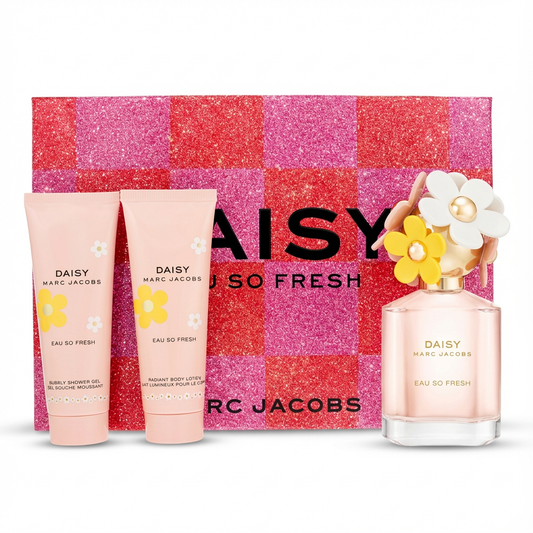 MARC JACOBS_SET DAISY SO FRESH 3PCS 3.3 EDT + 10ML EDT + 75 ML BODY LOTIONL