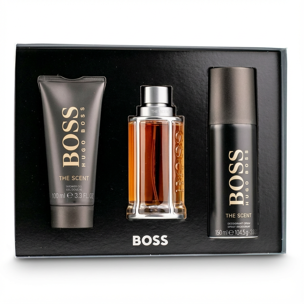 HUGO BOSS_SET THE SCENT 3 PCS 3.3 FL EDT + 100 GEL SHOWER + 75 ML DESODORANT M