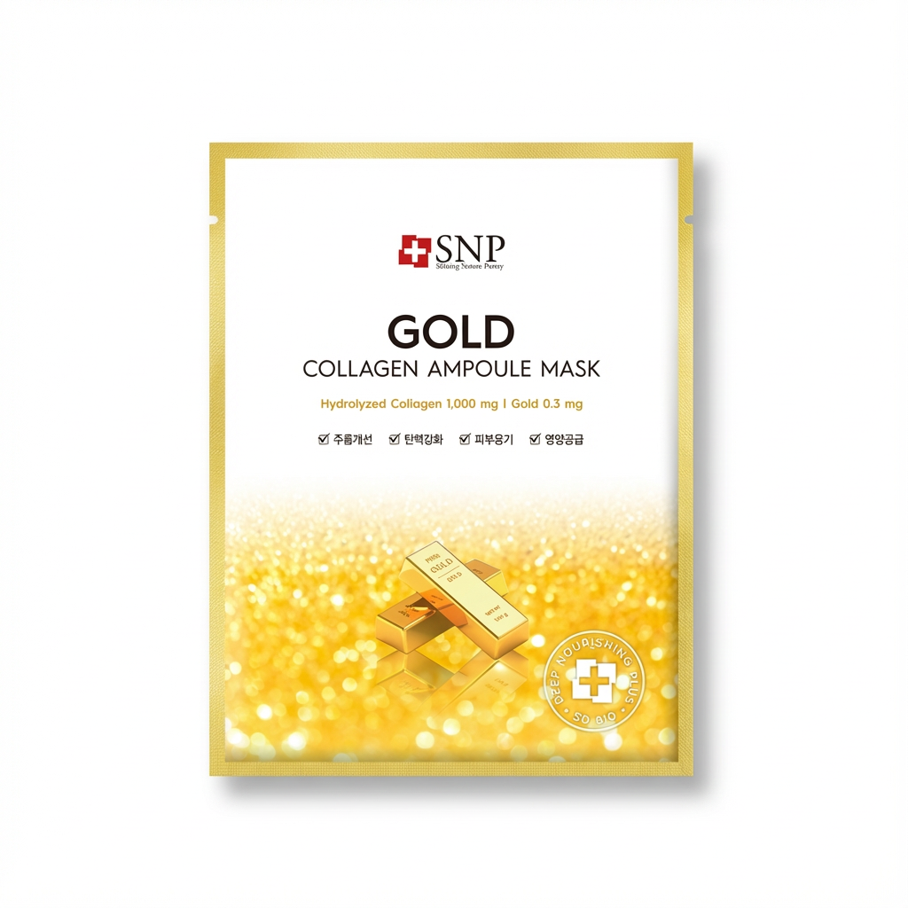SNP_GOLD COLLAGEN AMPOULE MASK 10 PCS 25ML