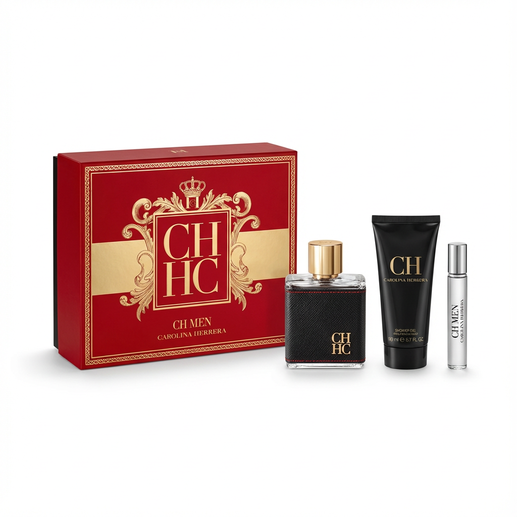 CAROLINA HERRERA_SET CH MEN 3 PCS 3.4 EDT+ 100 ML AFTER SHAVE + 10ML TRAVEL  M