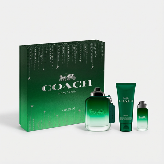 COACH_SET COACH GREEN 3PCS 100ML EDT /TRAVEL 15 ML / SHOWER GEL 100 ML M