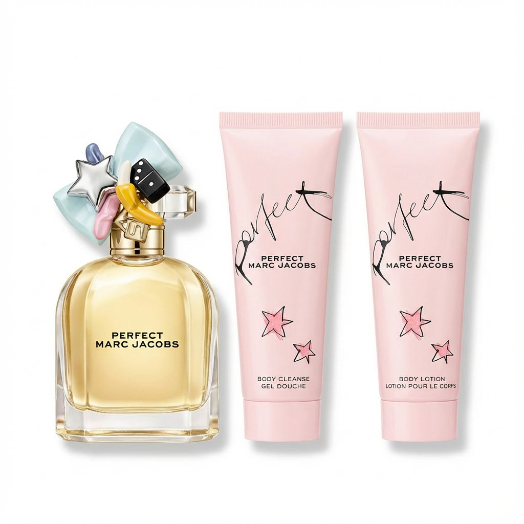 MARC JACOBS_SET PERFECT 3PCS 3.3 EDT + 10ML EDT + 75 ML BODY LOTIONL