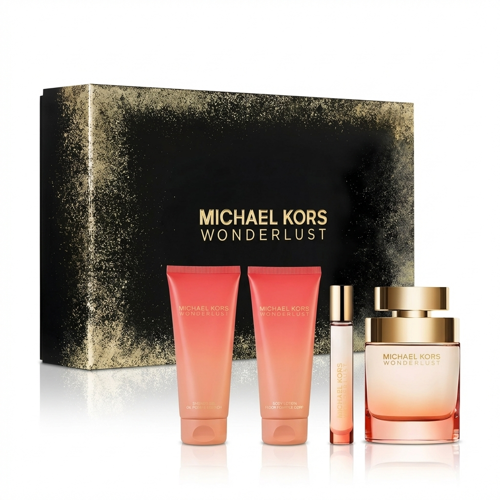 MICHAEL KORS_SET WONDERLUST 4 PCS 3.4 EDP+ TRAVEL 4ML + 100ML BODY S + 100ML SHOWERL